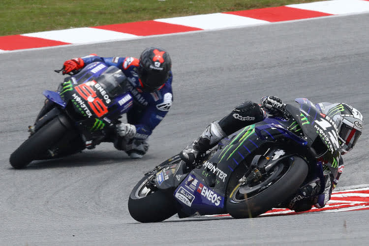 Markenkollegen: Maverick Viñales vor Edeltester Jorge Lorenzo