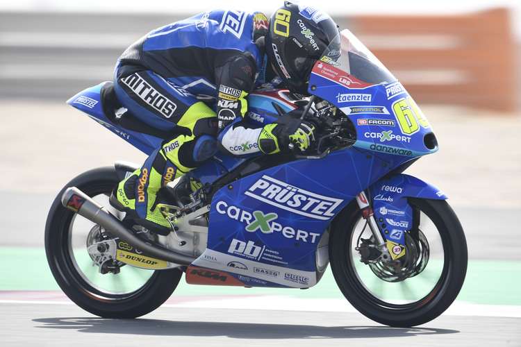 Moto3-Rookie Dirk Geiger konnte seinen Fehler in der ersten Kurve nicht mehr ausmerzen