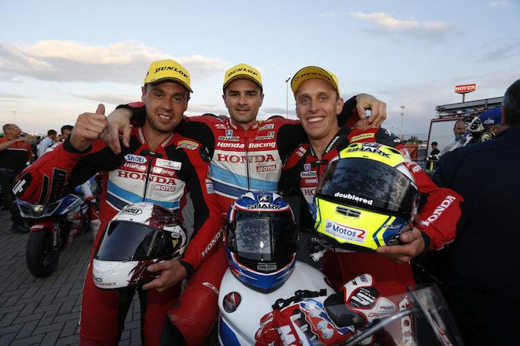 Das erfolgreiche Fahrertrio von Honda Racing CBR
