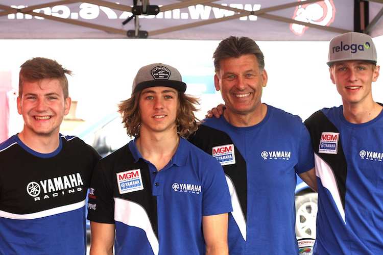 Lukas Trautmann, Remy Gardner, Michael Galinski und Florian Alt (v.li.)