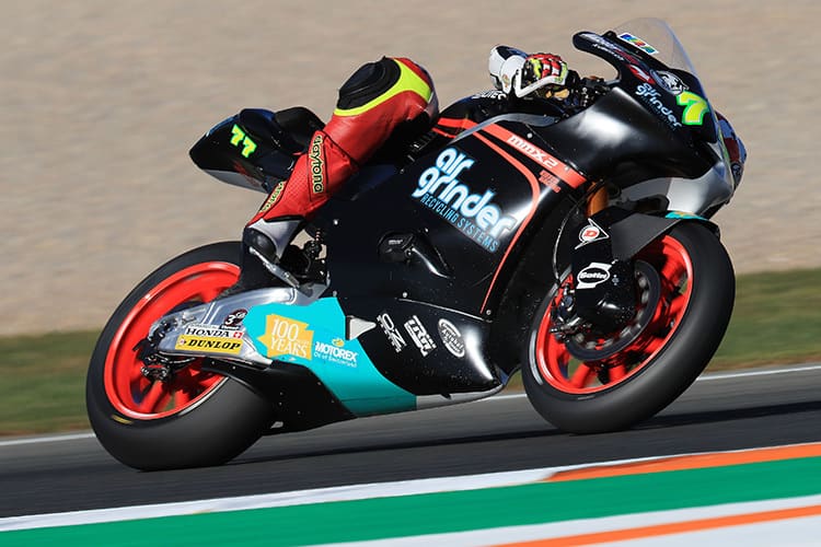 Domi Aegerter auf der Suter beim Valencia-GP