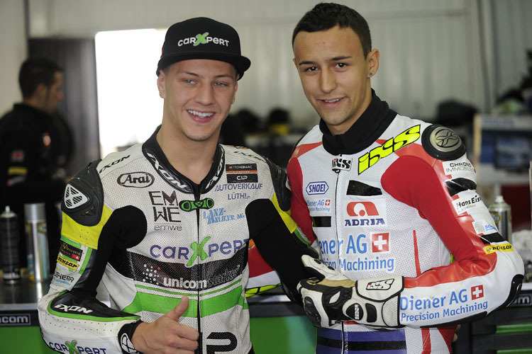 Die Teamkollegen Domi Aegerter und Randy Krummenacher 2013