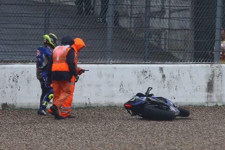 Sandro Cortese stürzte hart auf die Schulter