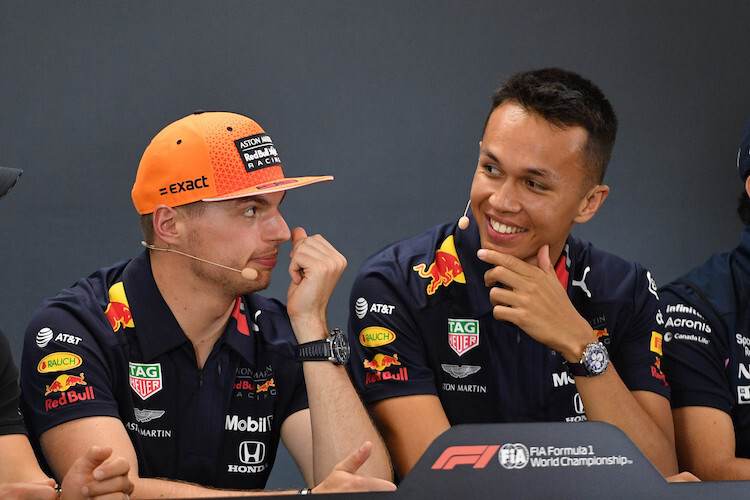 Verstappen und Albon beim Belgian-GP 2019