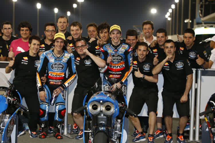 Prestigeerfolg für Honda-Werksteam Estrella Galicia 0,0: Alex Rins holte die Pole-Position, Alex Márquez den zweiten Rang