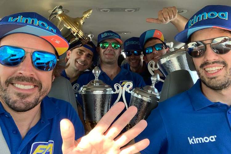 Fernando Alonso und sein FA Racing Team hatten in Dubai sehr viel Spass und auch Erfolg 