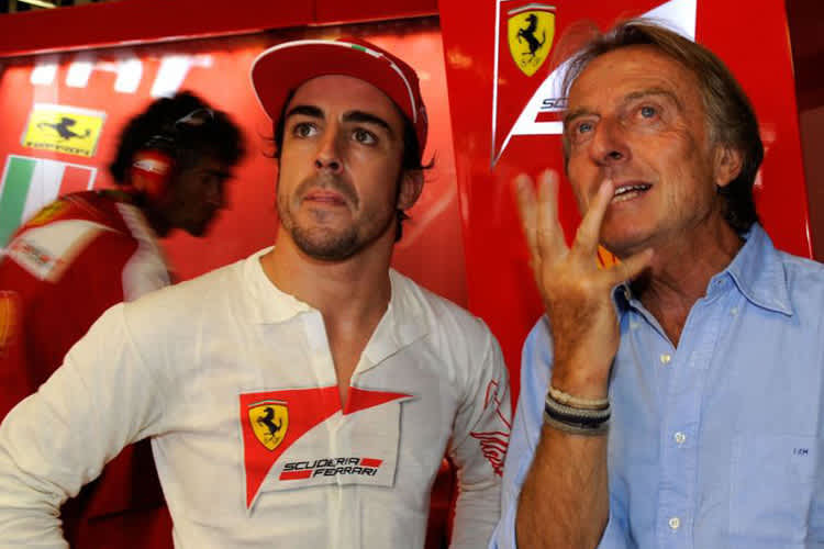 Fernando Alonso ist bei Ferrari-Chef Luca Montezemolo zweifellos willkommen