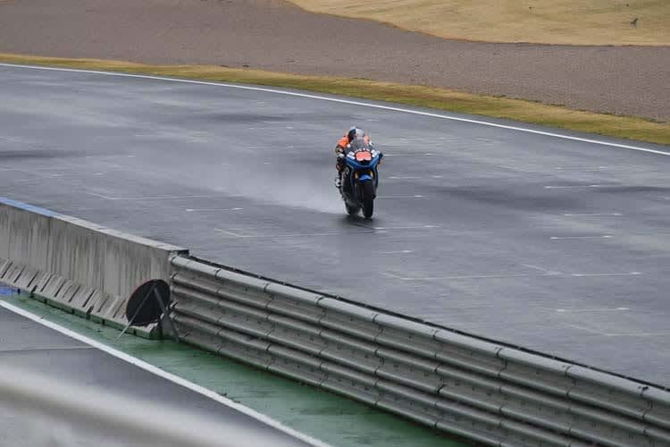 Florian Alt machte in Valencia erstmals Bekanntschaft mit den Dunlop-Reifen