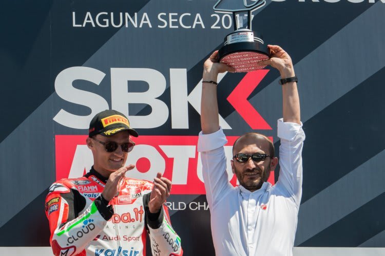 Claudio Domenicali feiert immer noch gerne V2-Siege 