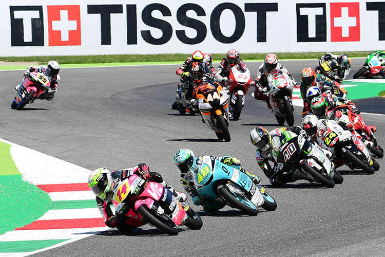 Sieger Tony Arbolino (14) vor Dalla Porta (48) und Darryn Binder (40)