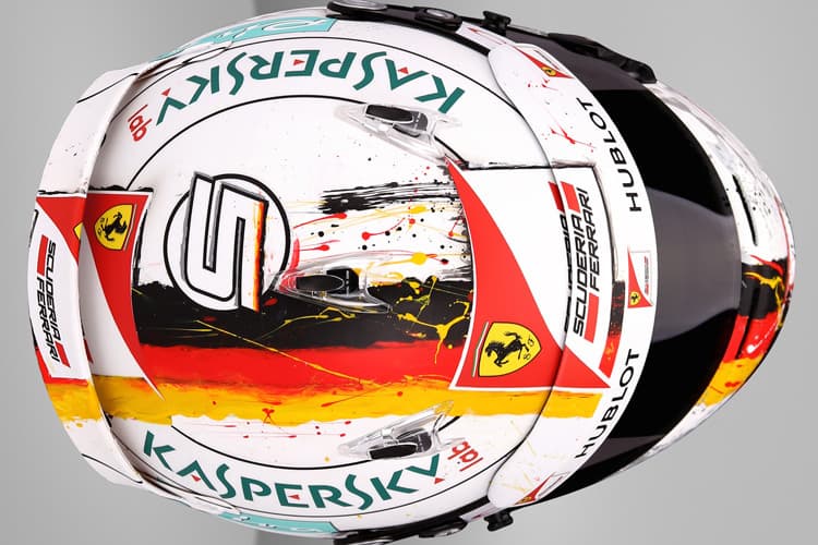 Der neue Vettel-Helm von oben