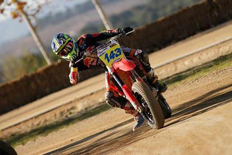 Xavier Artigas beim Flat Track-Training