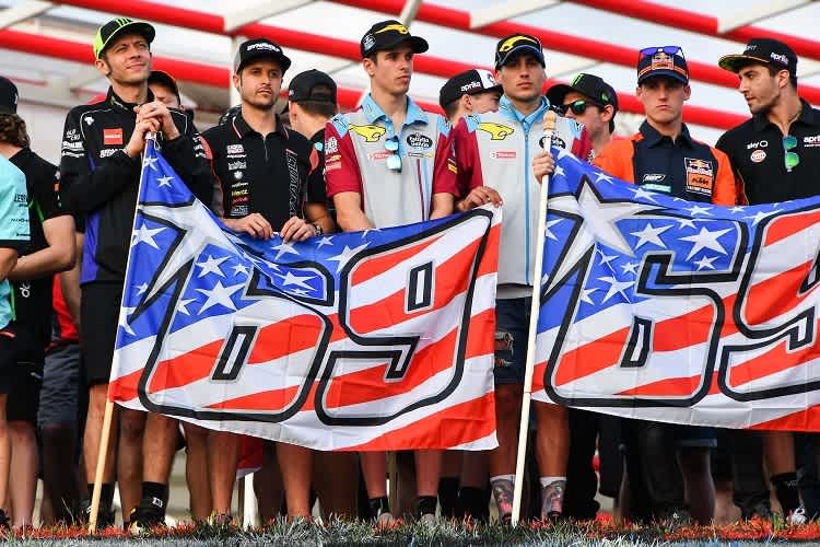 Beim Texas-GP 2019 gedachte das Fahrerlager Hayden