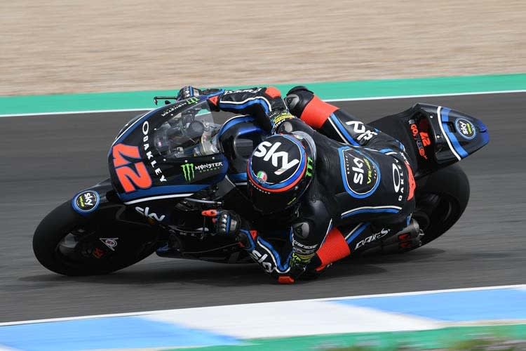 Francesco Bagnaia sicherte sich am Dienstag in Jerez Platz 1
