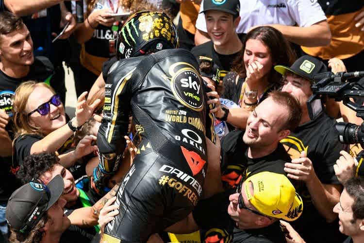 Francesco Bagnaia in Feierstimmung