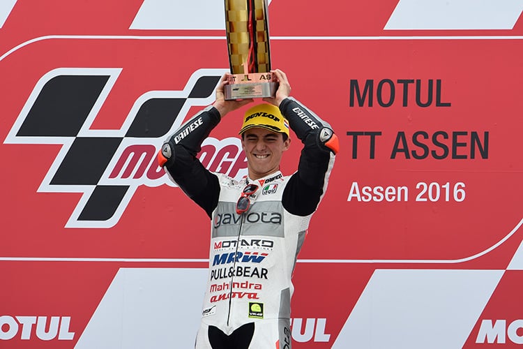 Pecco Bagnaia: Erster Sieg für ihn und Mahindra 2016 in Assen