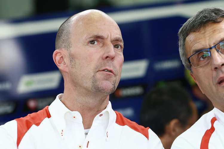 Pit Baumgartner bei seinem letzten Grand Prix für Bridgestone in Valencia 2015