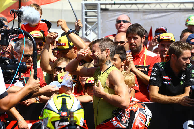 Alvaro Bautista war nach den Rennen schmerzgeplagt