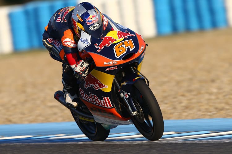 Bo Bendsneyder im November beim Jerez-Test auf der Werks-KTM des Red Bull-Ajo-Teams