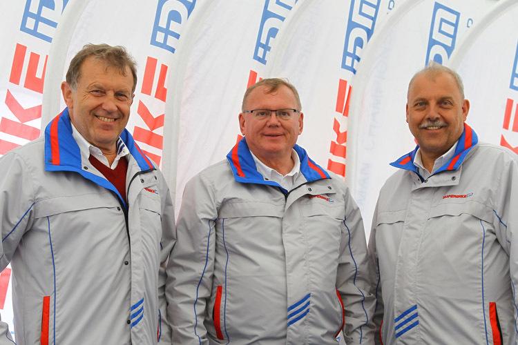 Sepp Meier, Bert Poensgen, Sepp Hofmann (v.li.)