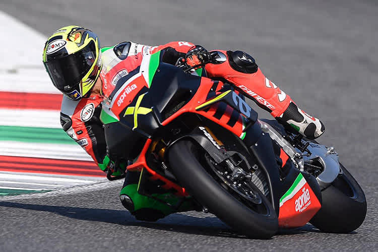 Max Biaggi auf der Aprilia RSV4-X Limited Edition