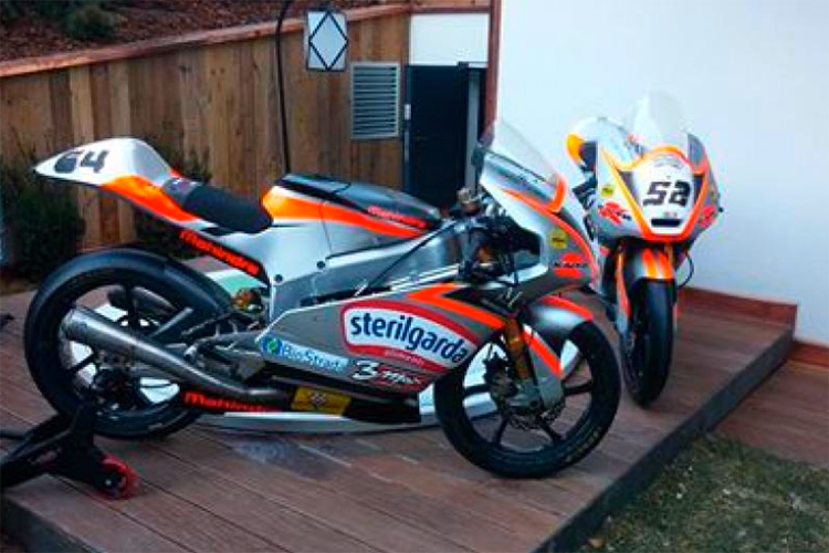 So sehen die Mahindra-Bikes des CIV-Moto3-Teams von Max Biaggi aus