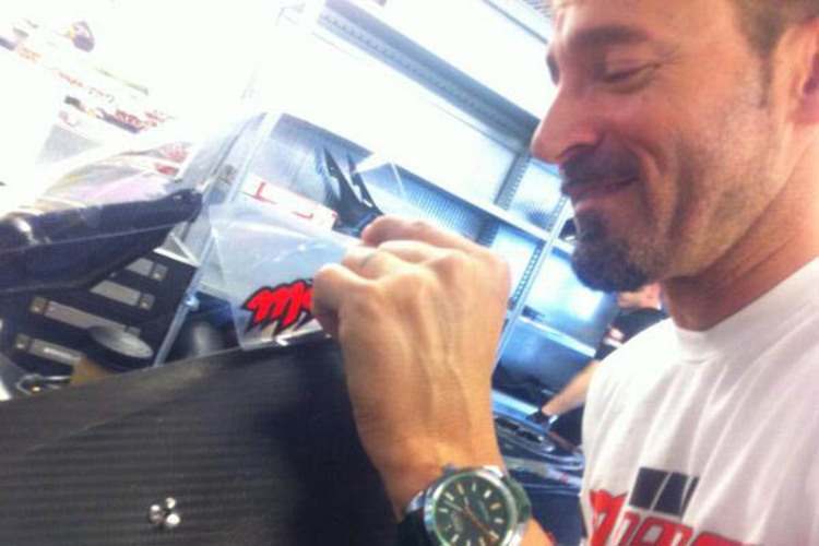Max Biaggi vor dem Test mit der Open-Class-Aprilia