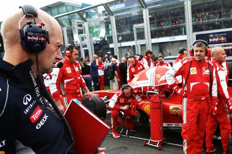 Adrian Newey macht die Ferrari-Truppe nervös