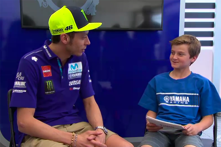 Valentino Rossi mit Hayes Edwards