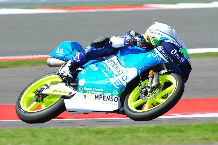 Brad Binder 2013 in Silverstone auf der Suter-Honda