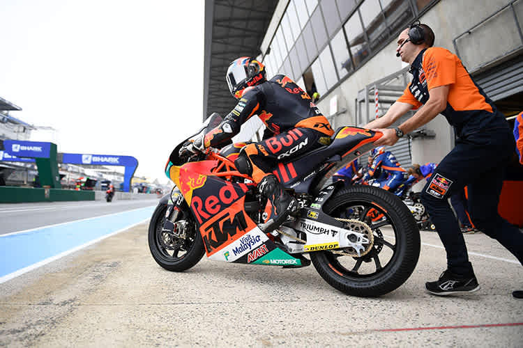 Erste Ausfahrt in Le Mans: Brad Binder schaffte auch mit dem neuen Chassis keinen Sprung aufs Podest