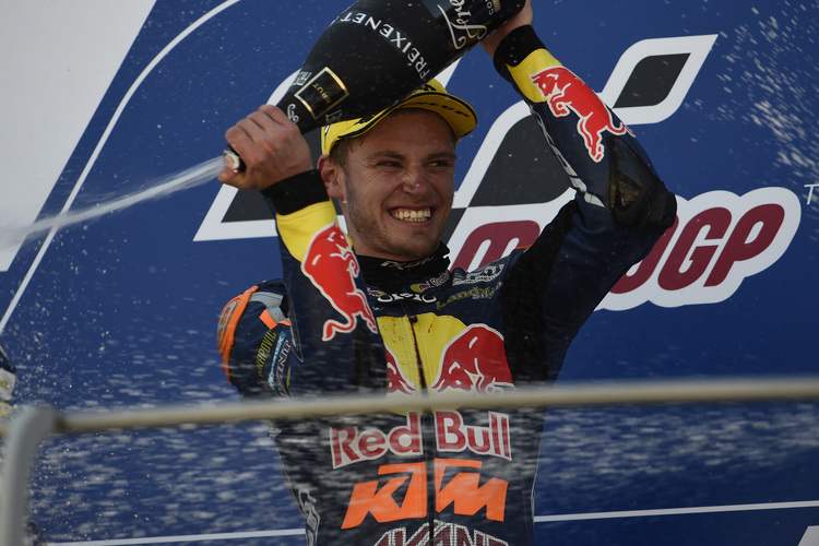 Brad Binder auf dem Podest in Mugello