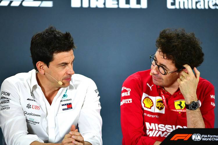 Toto Wolff und Mattia Binotto