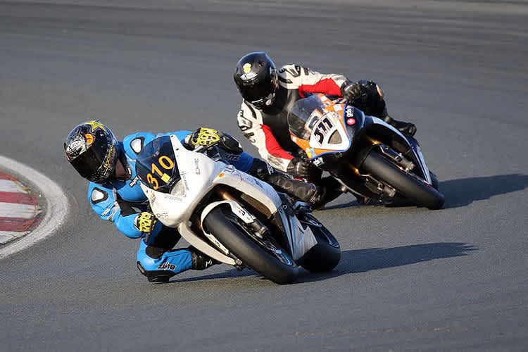 Das Triumph Daytona-Duo Christian Bolle und Kay Liedtke