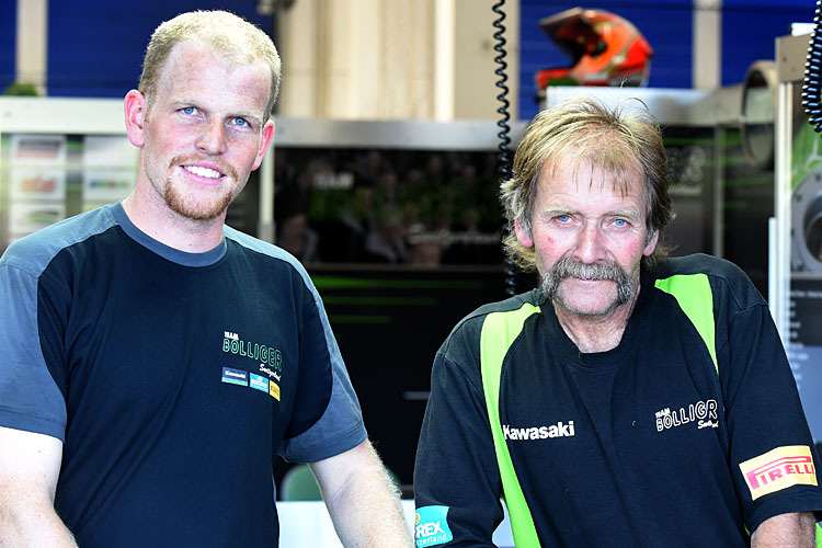 Eine Sorge weniger für Kevin und Hanspeter Bolliger (vrnl.)