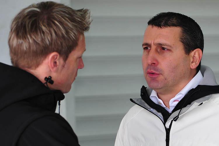 Teamchef und Speed-up-Besitzer Luca Boscoscuro (re.)