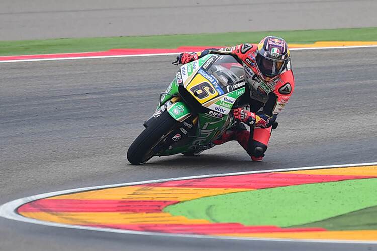 Stefan Bradl auf der nassen Aragón-Piste