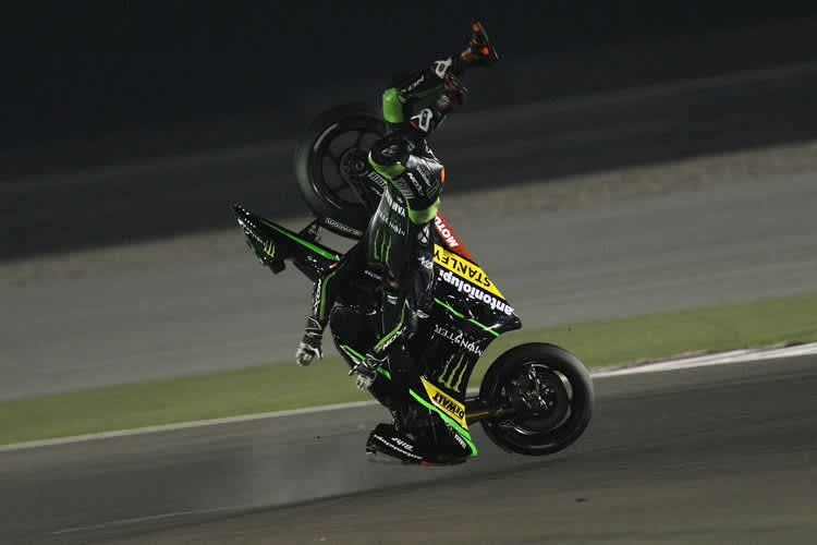 In einer Rechtskurve verlor Bradley Smith die Kontrolle