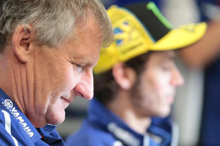 Langes Gesicht: Jeremy Burgess heute neben Valentino Rossi