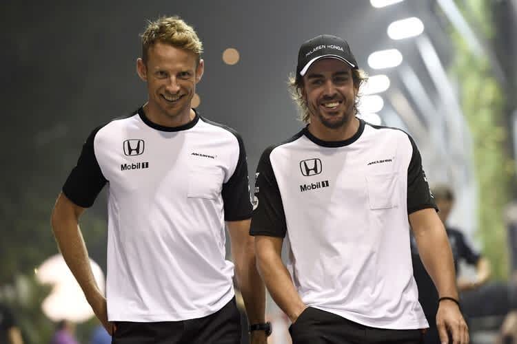 Jenson Button und Fernando Alonso