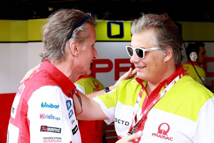 Ducati-Sportdirektor Paolo Ciabatti mit Pramac-Chef Paolo Campinoti