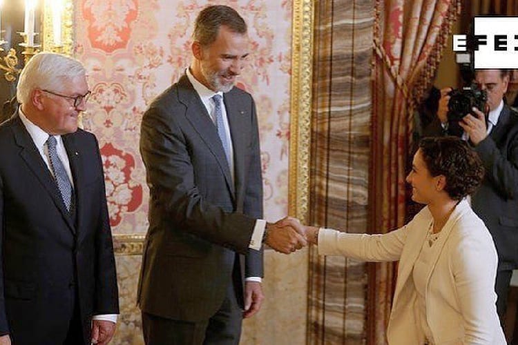 Ana Carrasco war nicht ganz auf Augenhöhe mit dem spanischen König