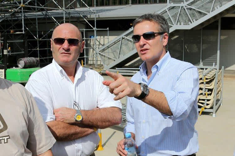 CCP-Boss Armando Castagna (li.) mit GP-Director Paul Bellamy