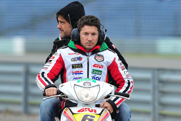 Assen-GP 2013: Luccio Cecchginello mit Kumpel Alex Puzar, Ex-Cross-Weltmeister