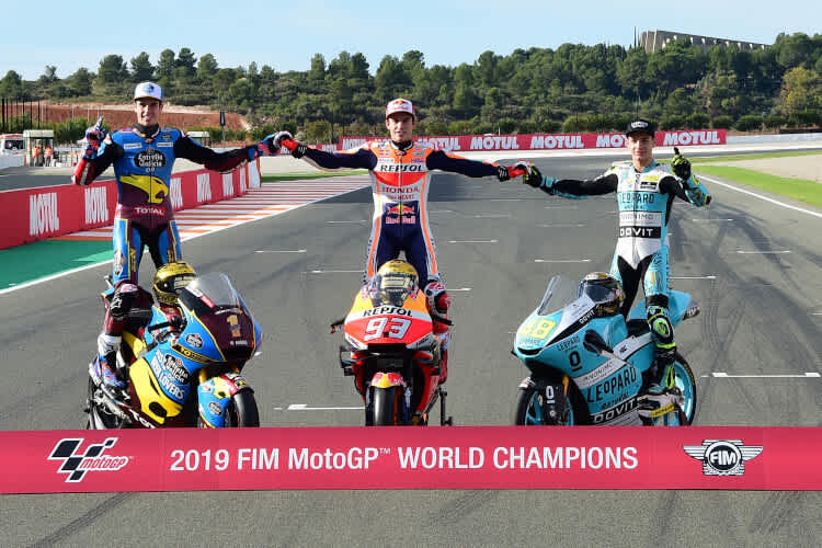 Alex Márquez, Marc Márquez und Lorenzo Dalla Porta