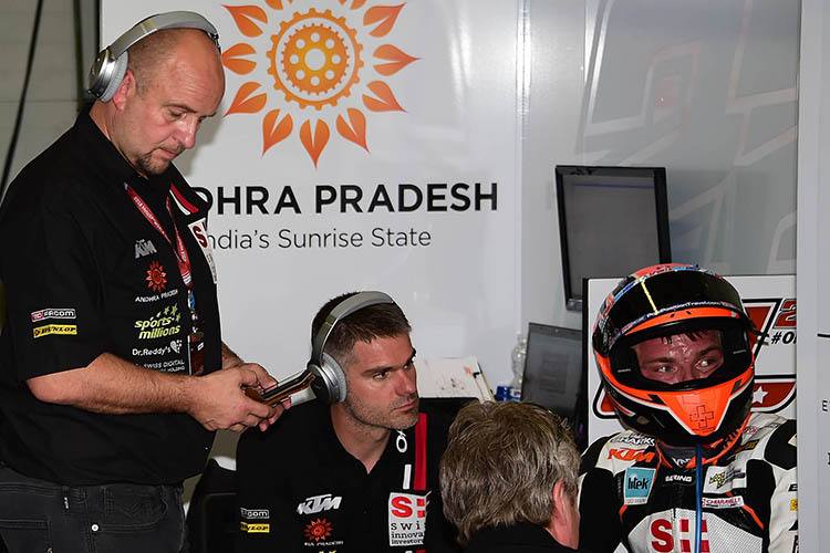 Fred Corminboeuf in der Box von Sam Lowes