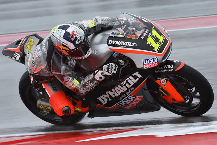 Im Nassen war Sandro Cortese nicht so konkurrenzfähig wie auf trockener Piste