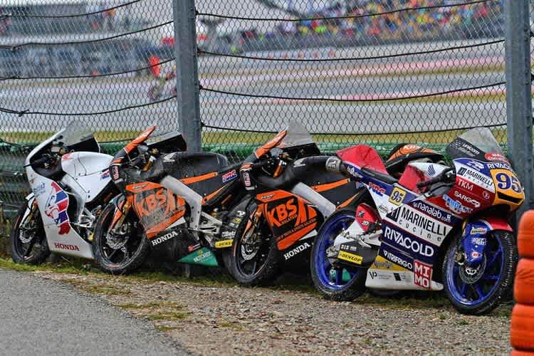 Insgesamt ereigneten sich 379 Stürze in der Moto3-Saison 2017