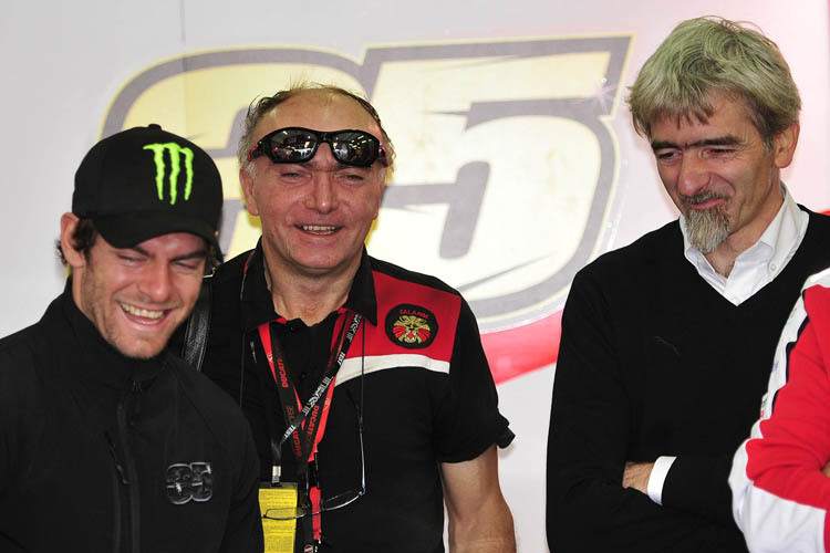 Valencia-Test: Cal Crutchlow, Ducati-Urgestein Falappa, Rennchef Gigi Dall'Igna