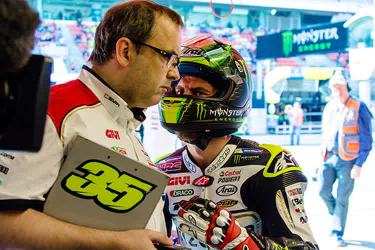 Cal Crutchlow mit Crew-Chief Christophe Bourguignon